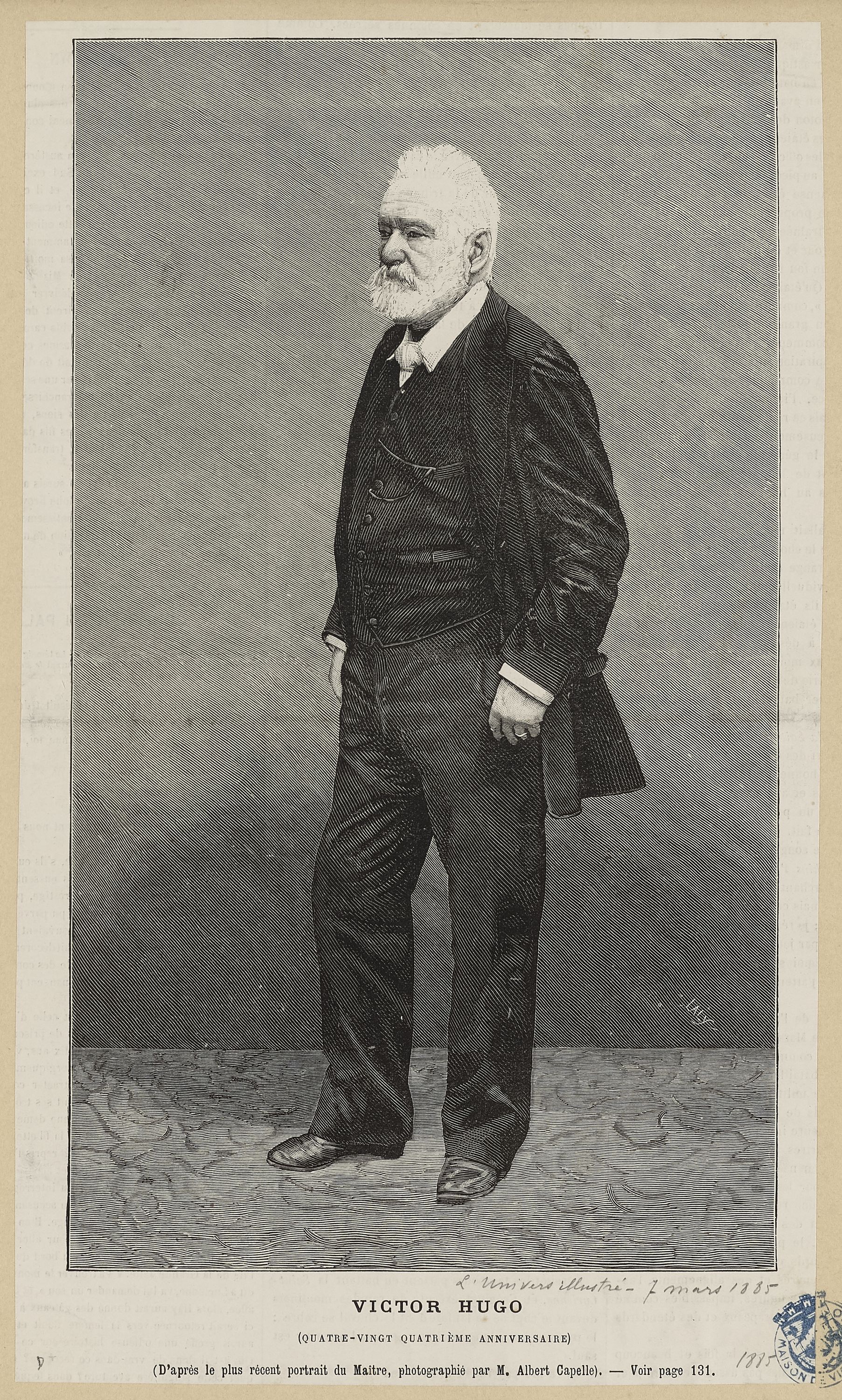 Anonyme, Victor Hugo (Quatre-Vingt quatrième anniversaire)