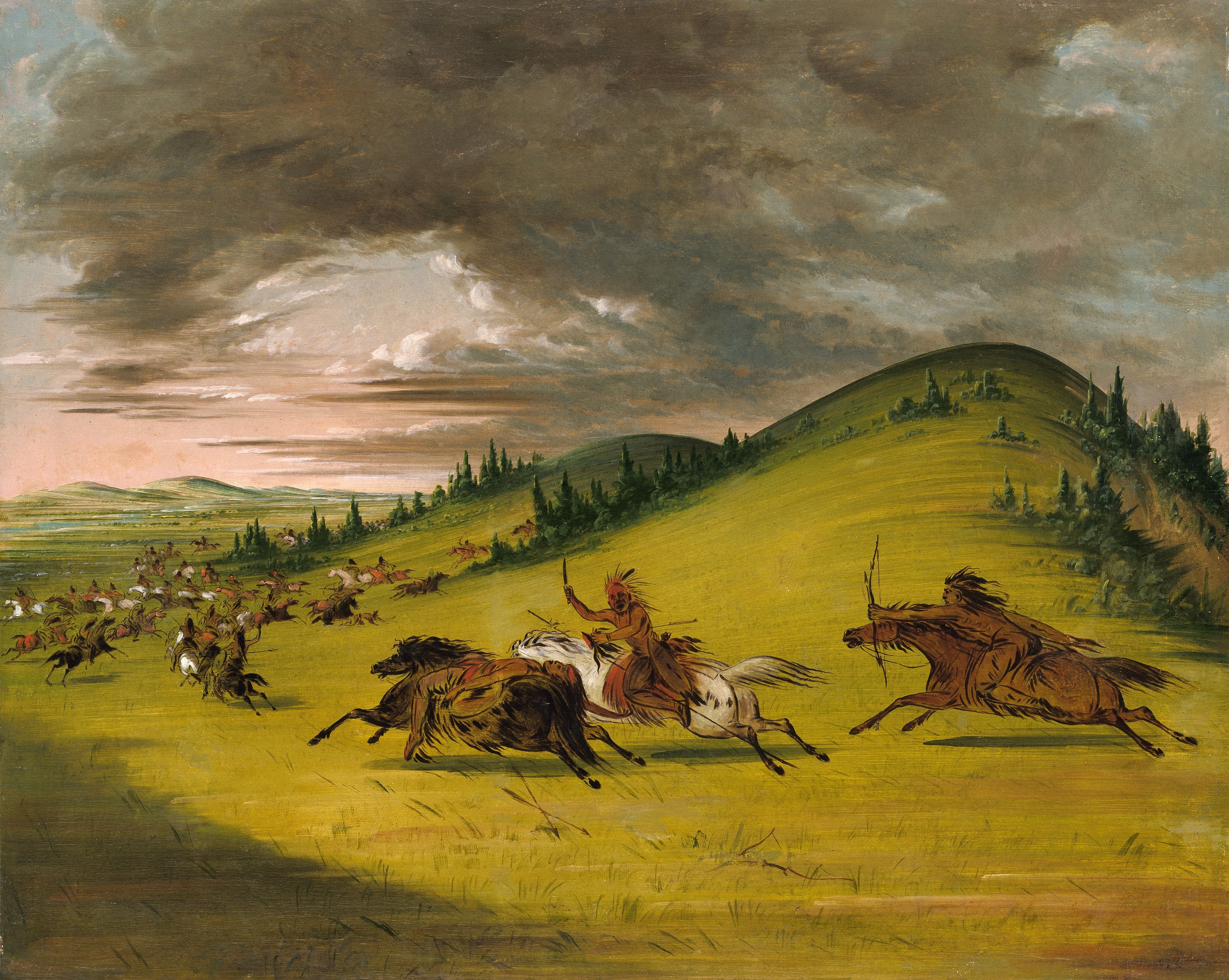 George Catlin, Battle Between Sioux and Sac and Fox