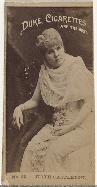 W. Duke, Sons & Co., Card Number 35, Kate Castleton, from the Actors and Actresses series (N145-6) issued by Duke Sons & Co. to promote Duke Cigarettes