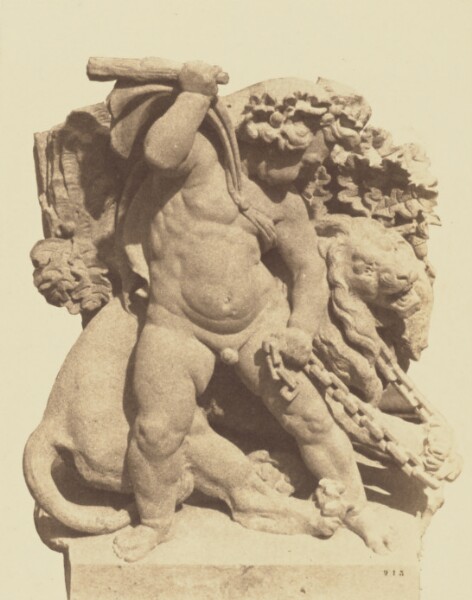 Édouard Baldus, ["La Force", Sculpture by Georges Clère, Decoration of the Louvre, Paris]