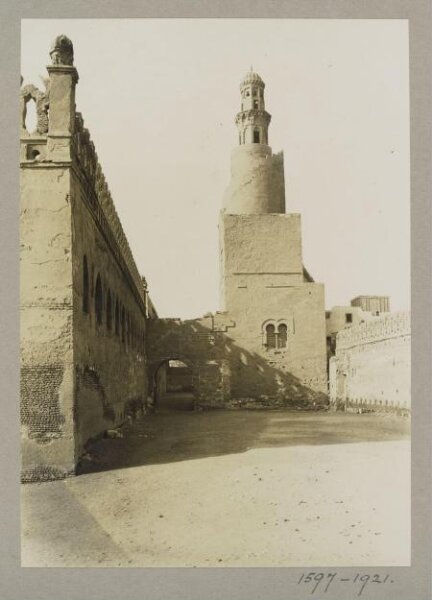 K.A.C. Creswell, Minaret seen from ziyada in the mosque of Ahmad ibn Tulun, Cairo