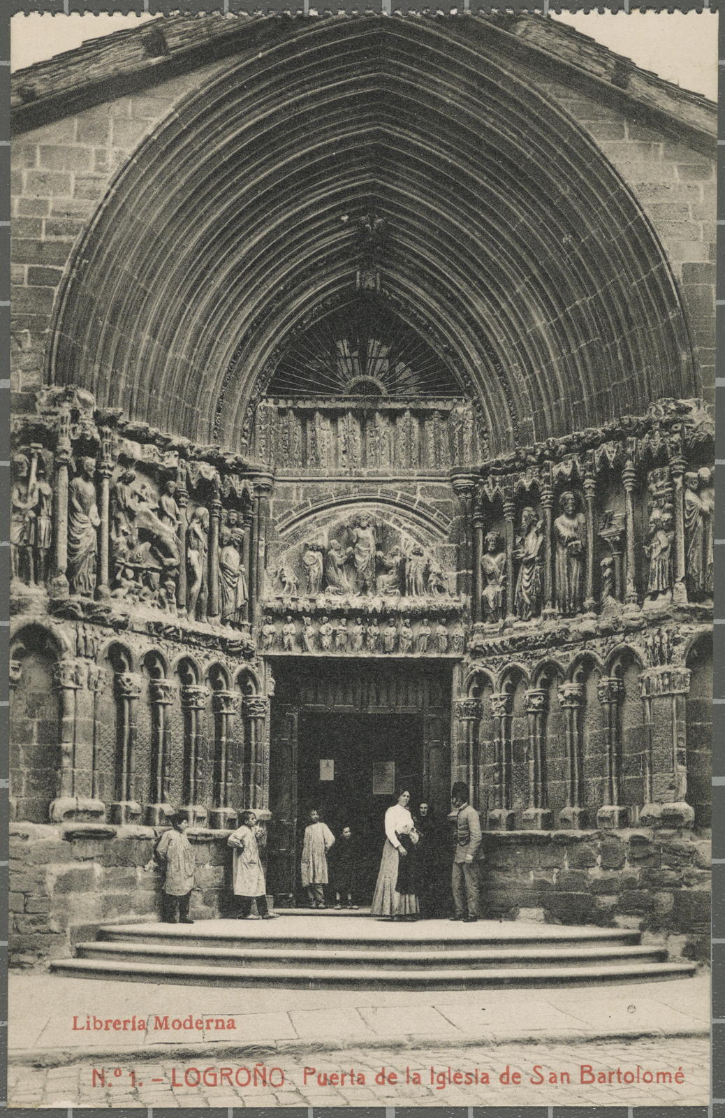 Josep (atribuïda) Thomas Bigas, N.º1. LOGROÑO Puerta de la Iglésia de San Bartolomé