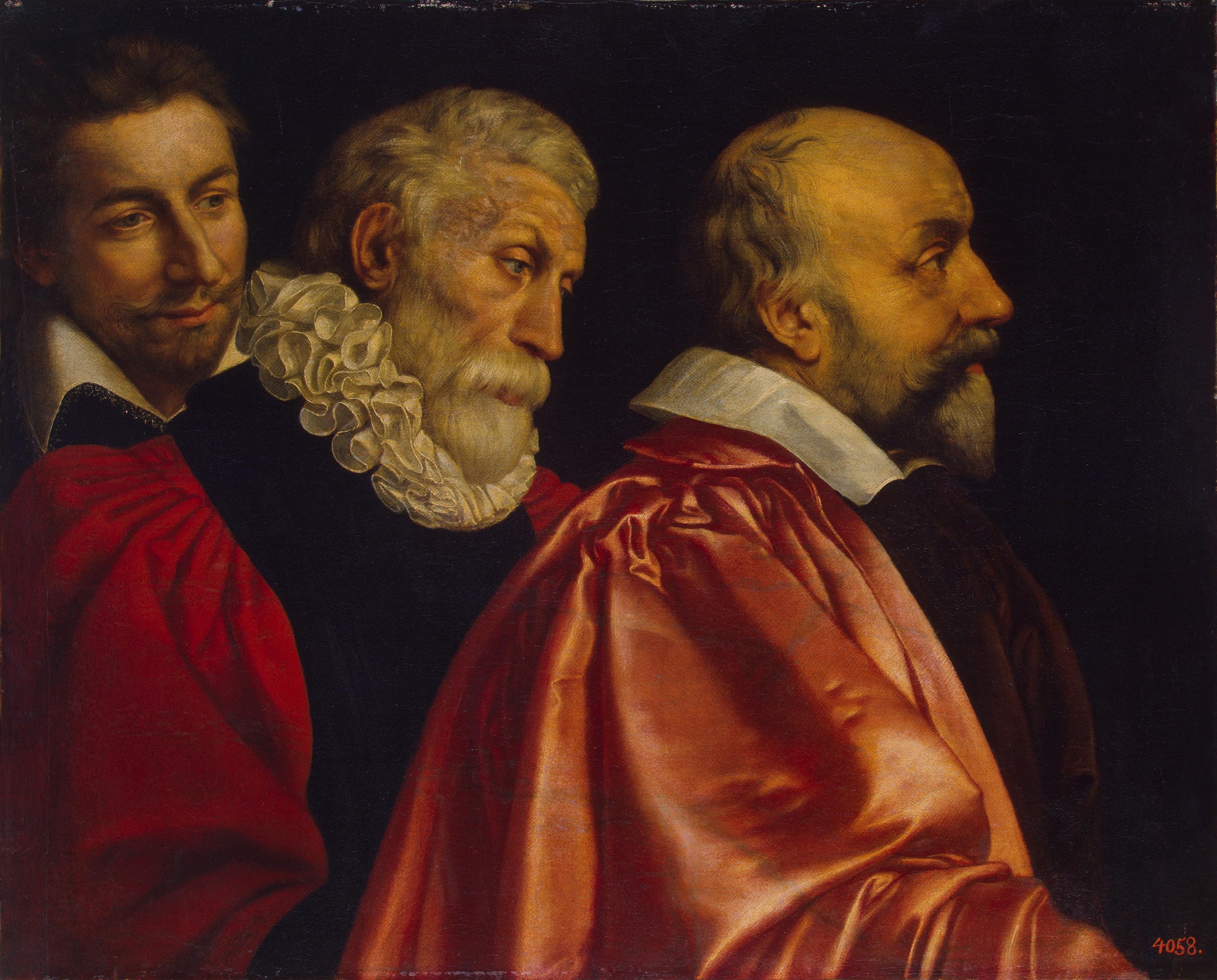 Frans Pourbus the Younger, Group Portrait of Three Members of the Paris Council (fragment of the lost painting)