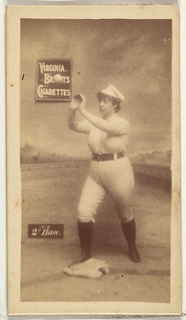 Allen & Ginter, 2nd Base, from the Girl Baseball Players series (N48, Type 2) for Virginia Brights Cigarettes