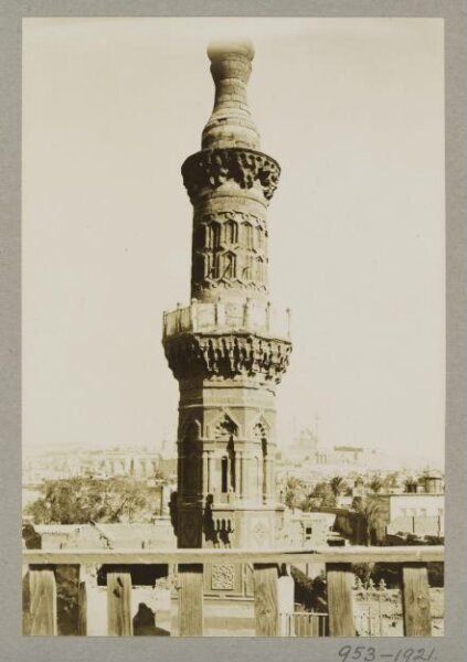 K.A.C. Creswell, Minaret of the mosque of Mamluk Amir Qaraquja al-Hasani, Cairo