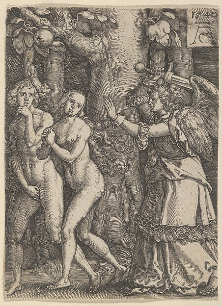 Heinrich Aldegrever, The Expulsion from Paradise from The Story of Adam and Eve