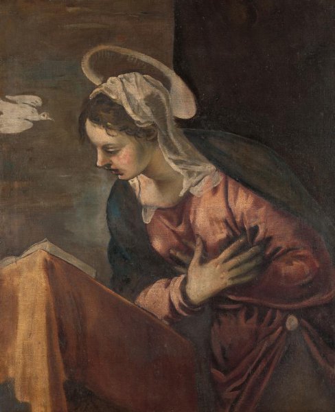 Jacopo Tintoretto, Virgin from the Annunciation to the Virgin