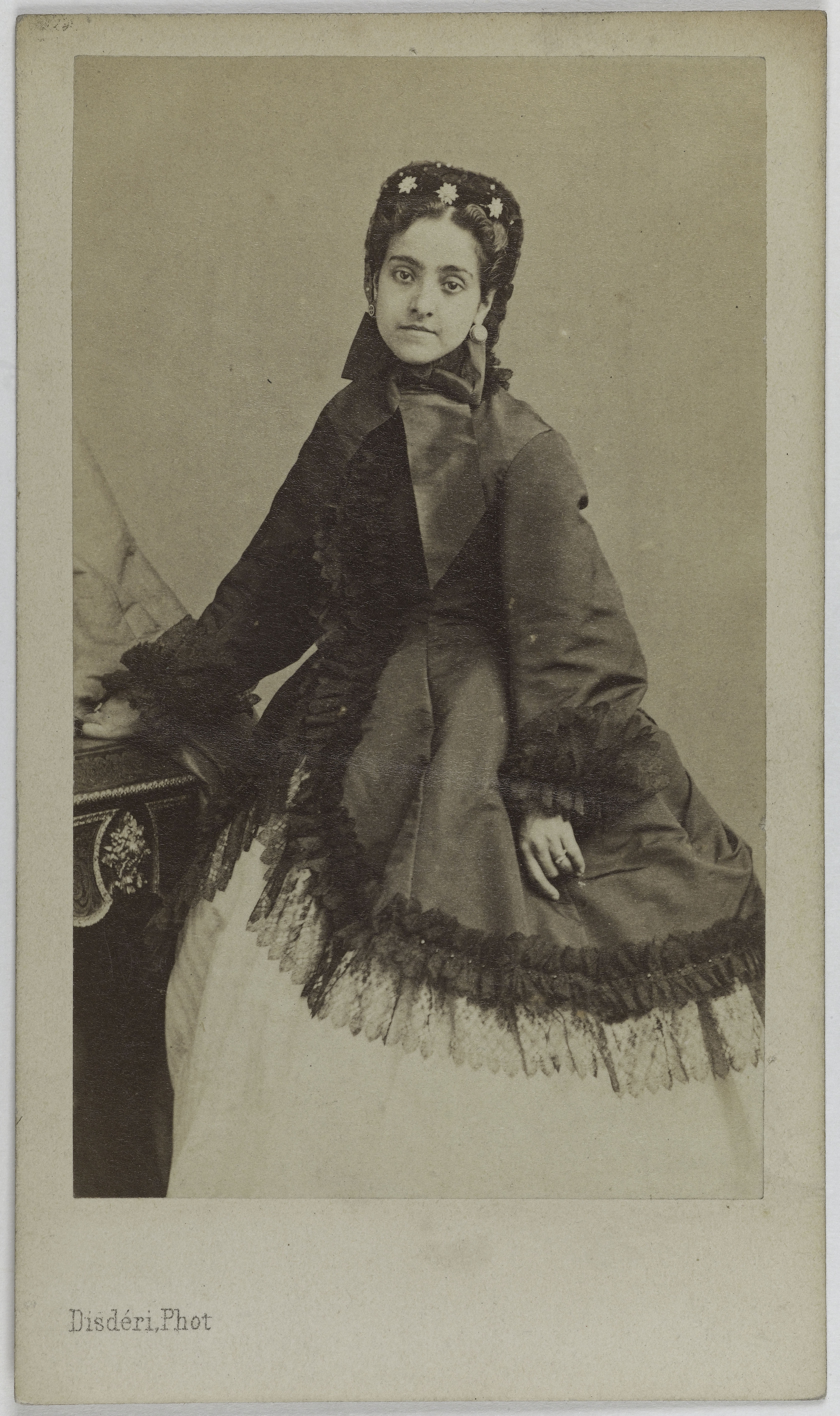 André-Adolphe-Eugène Disdéri, Portrait de Patti Adelina, (Adela-Juana-Maria, dite), (1843-1919), (chanteuse lyrique)