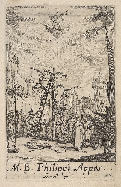 Jacques Callot, Martyrdom of Saint Philip, from "The Little Apostles" (Les Petits Apôtres)