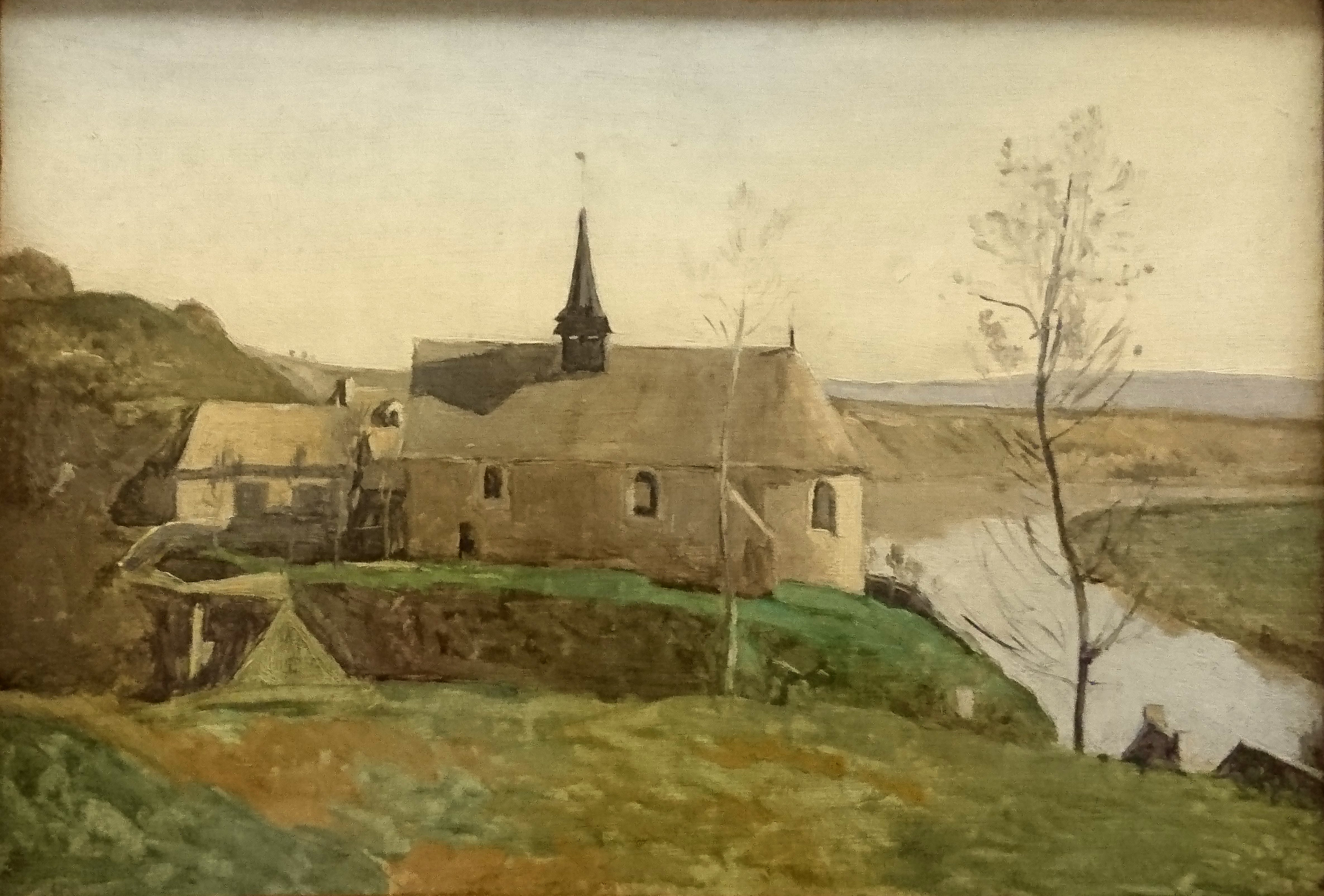 Jean-Baptiste Camille Corot, L'Église de Rolleboise, près de Mantes