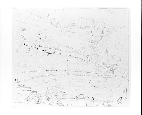 John William Casilear, Falls in the Hills (from Sketchbook)