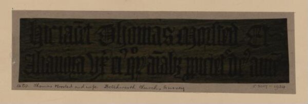 Unknown, Thomas Morsted, 1450