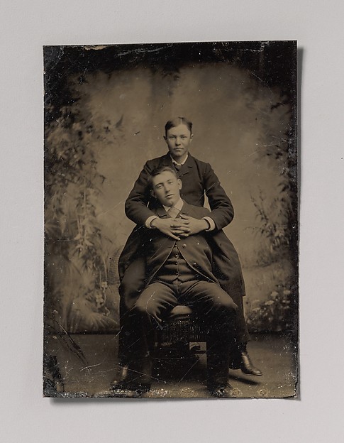 Unknown, [Two Young Men, One Embracing the Other]