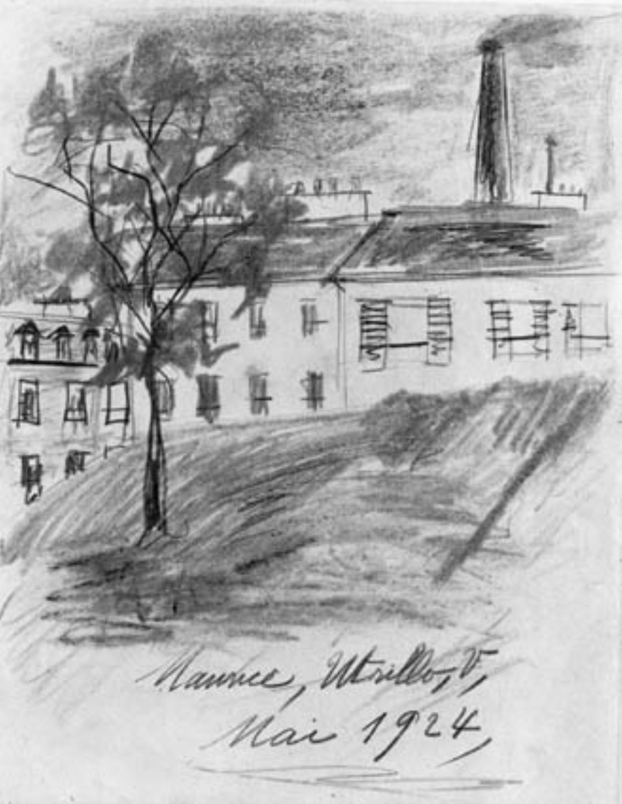 Maurice Utrillo, Fra en pariserforstad. Huse og fabriksskorsten