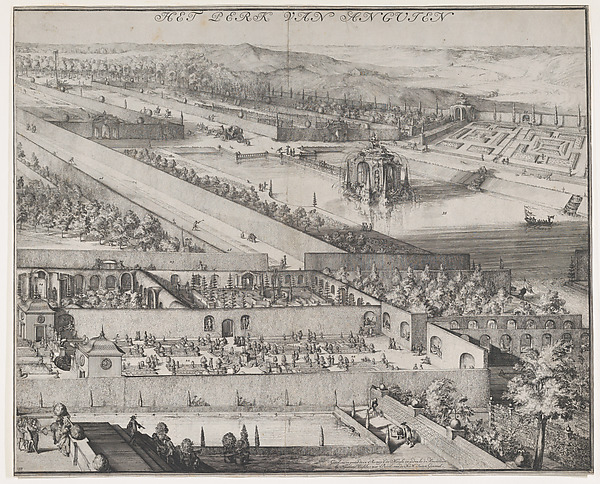 Romeyn de Hooghe, Detail of the Park at Enghien (right half)