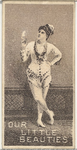 Allen & Ginter, From the Actresses series (N57) promoting Our Little Beauties Cigarettes for Allen & Ginter brand tobacco products