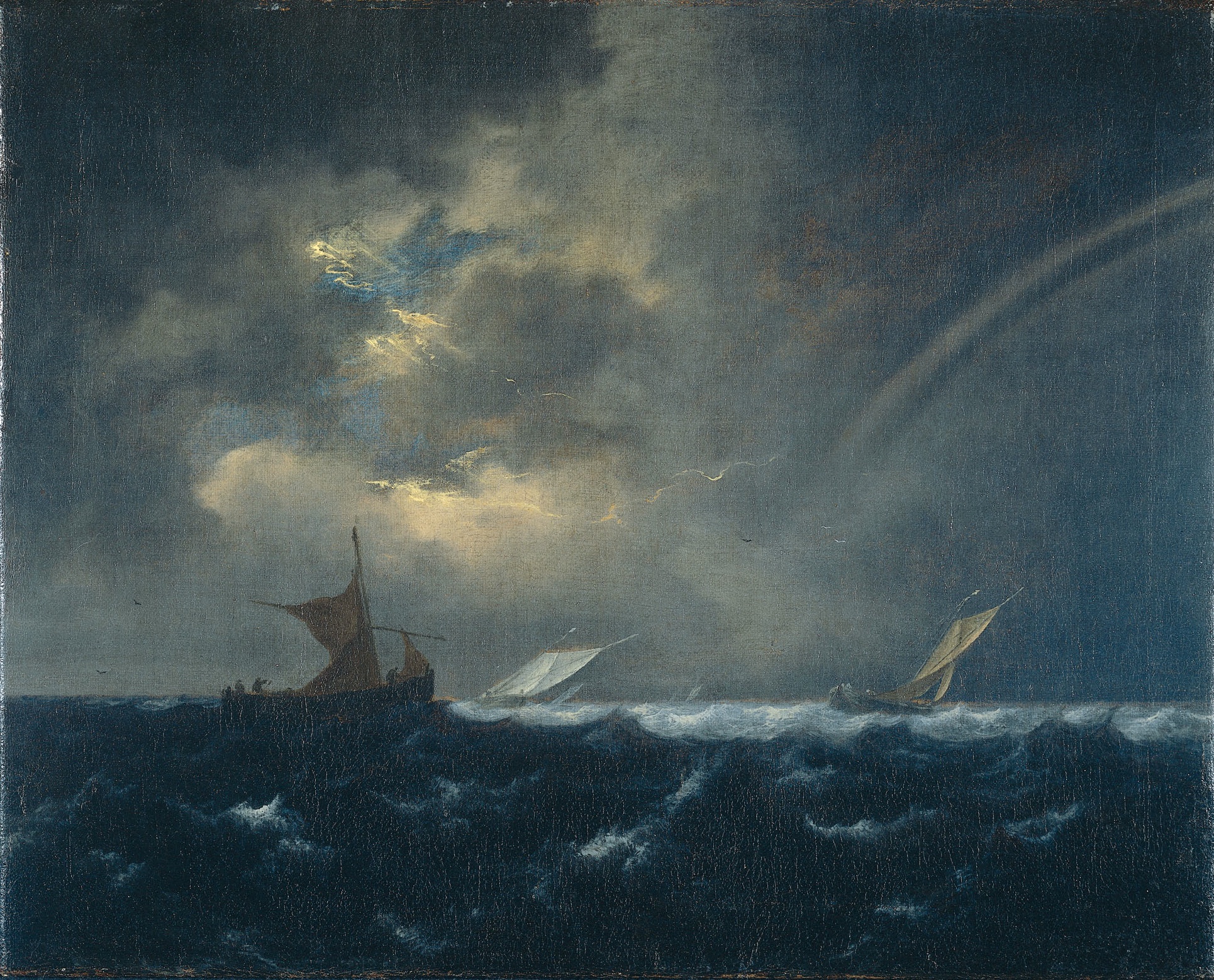 Jacob van Ruisdael, Ships in Stormy Seas