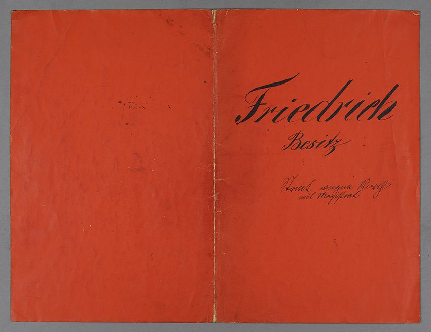 Margarethe Schweitzer (Fotografin), Rote Mappe, benutzt von Friedrich Hagemeister, wohl 1920er Jahre