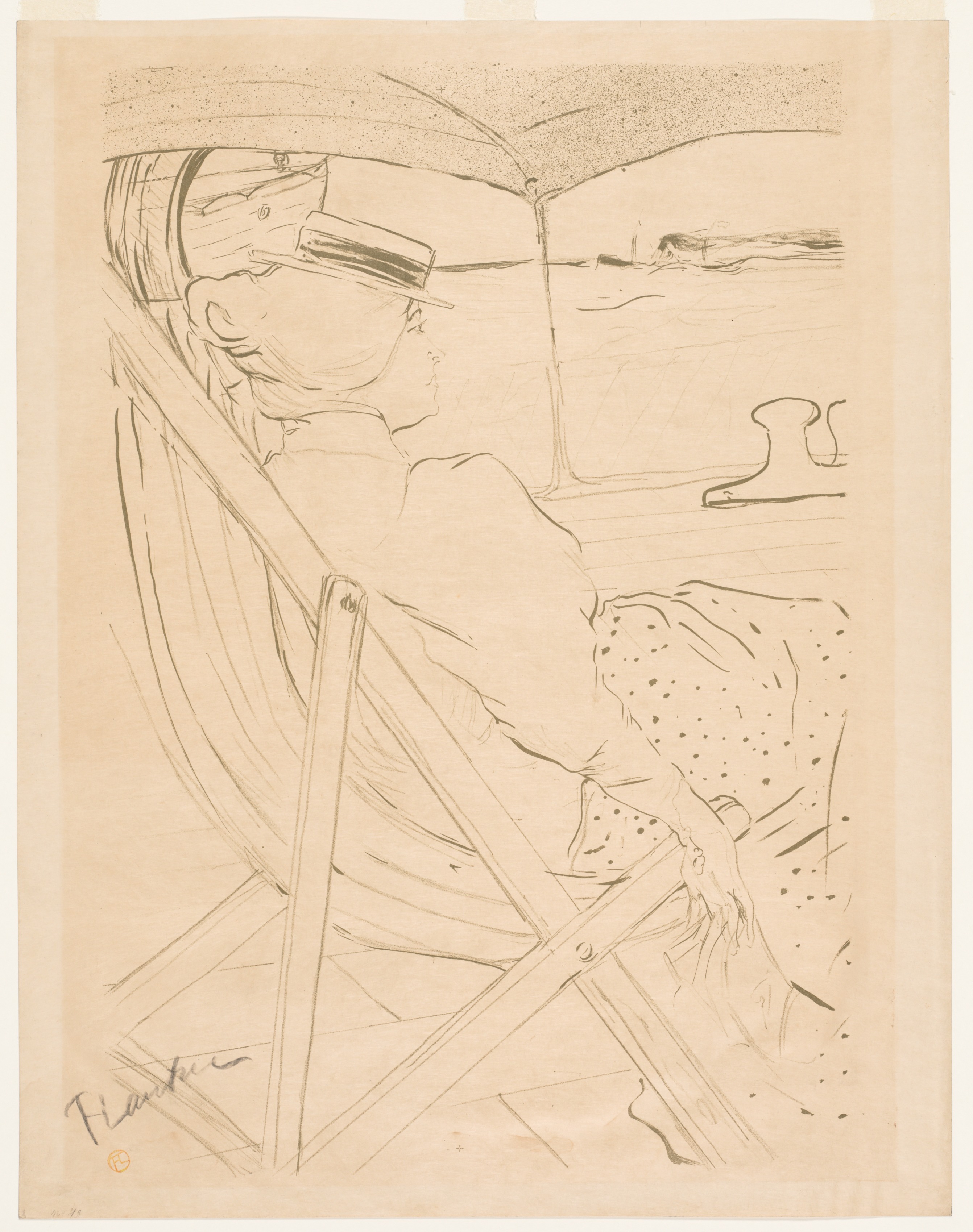 Henri de Toulouse-Lautrec, The Passenger of No. 54—Yacht Cruise