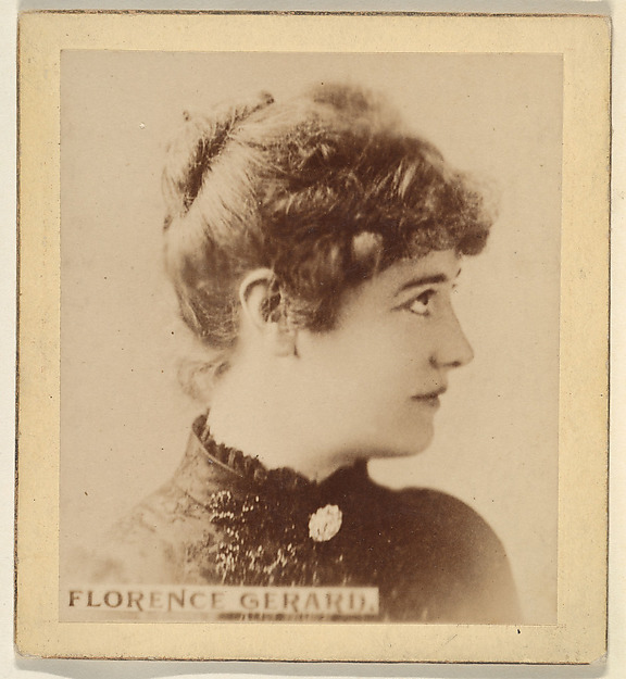 Kinney Brothers Tobacco Company, Florence Gerard, from the Actresses series (N246), Type 2, issued by Kinney Brothers to promote Sporting Extra Cigarettes