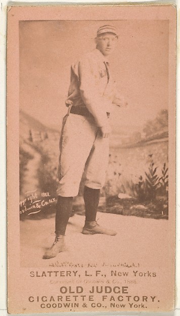 Goodwin & Company, Michael J. Slattery, Left Field, New York, from the Old Judge series (N172) for Old Judge Cigarettes