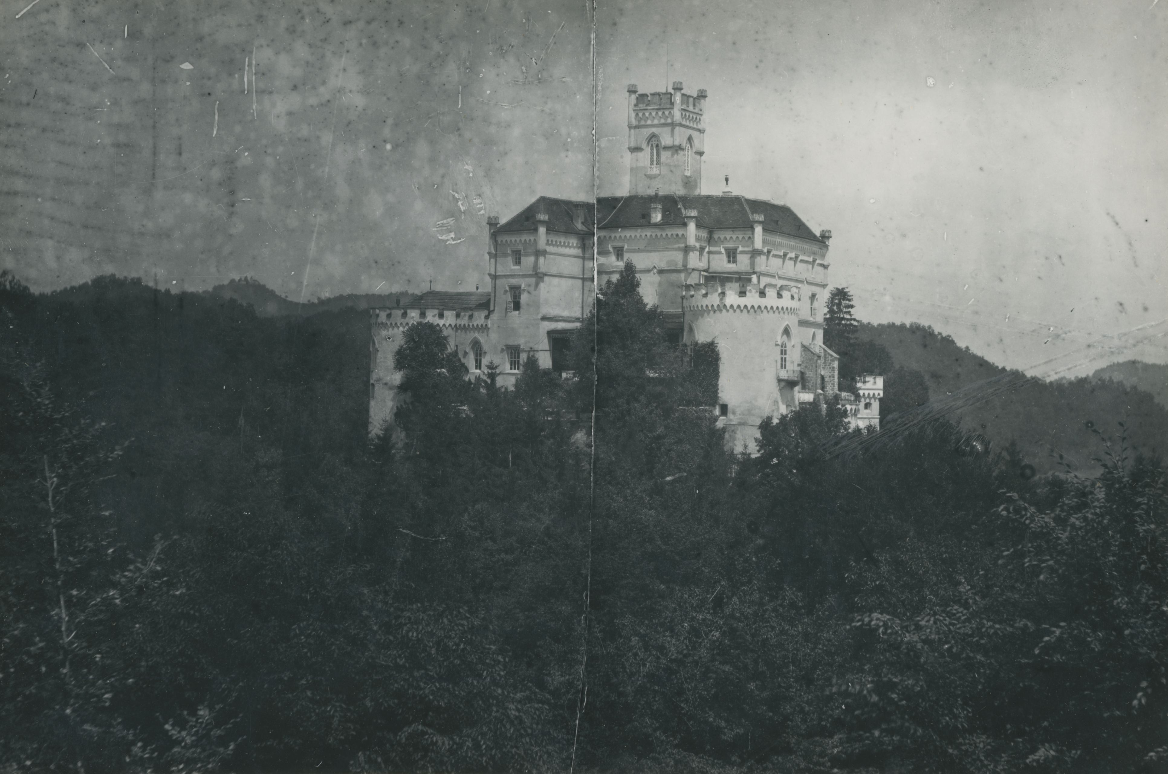 neutvrđen autor, Trakošćan - dvorac, pogled s jugoistoka