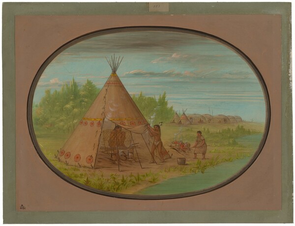 George Catlin, Vapor Bath - Minatarree