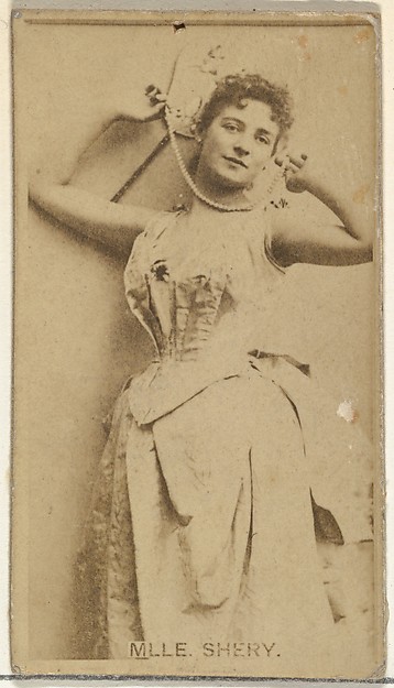 W. Duke, Sons & Co., Mlle. Shery, from the Actors and Actresses series (N145-8) issued by Duke Sons & Co. to promote Duke Cigarettes