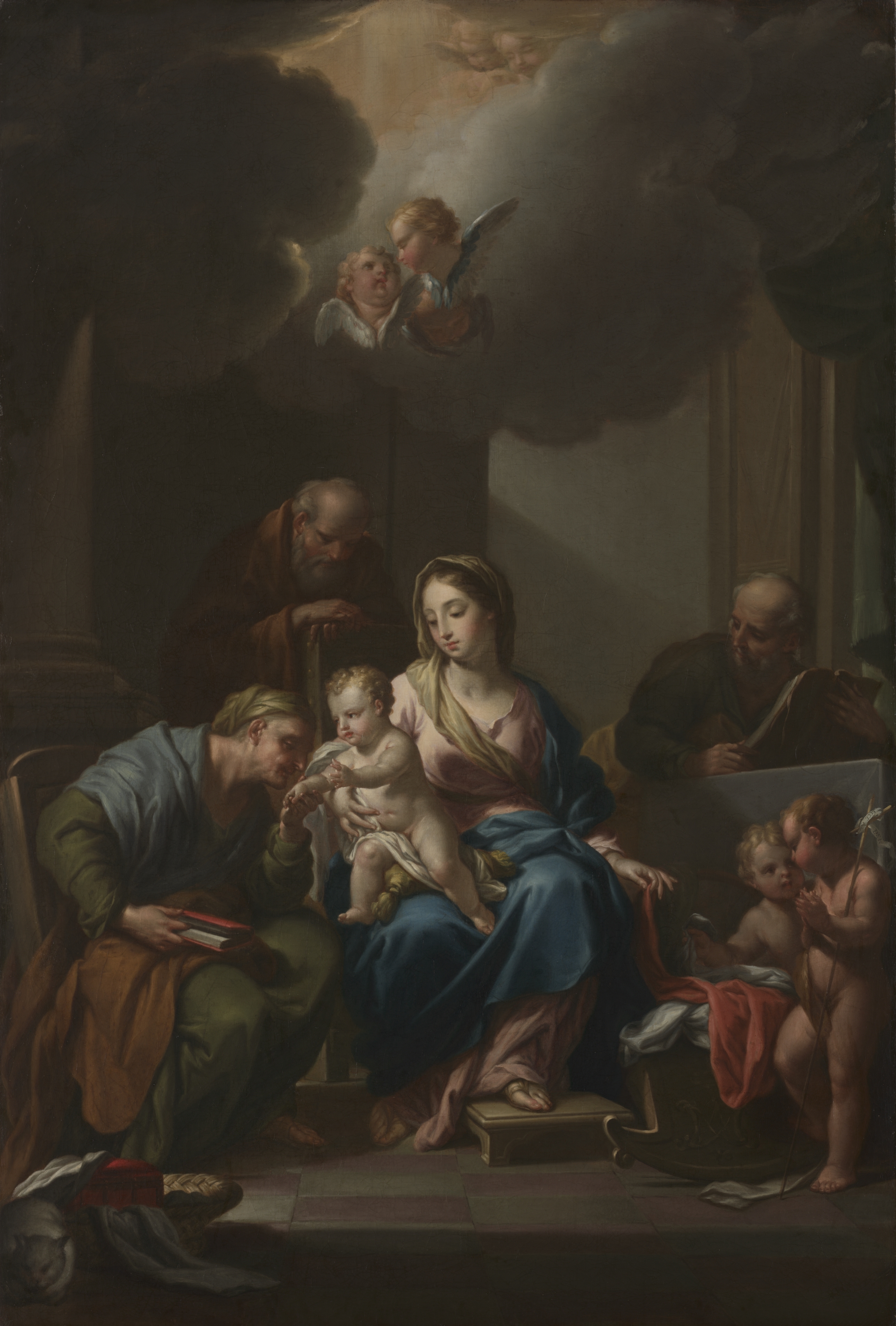 Francesco Trevisani, Presentation Sketch for "The Holy Family with Saints Anne, Joachim, and John the Baptist" (for Santa Maria in Via Lata, Roma)