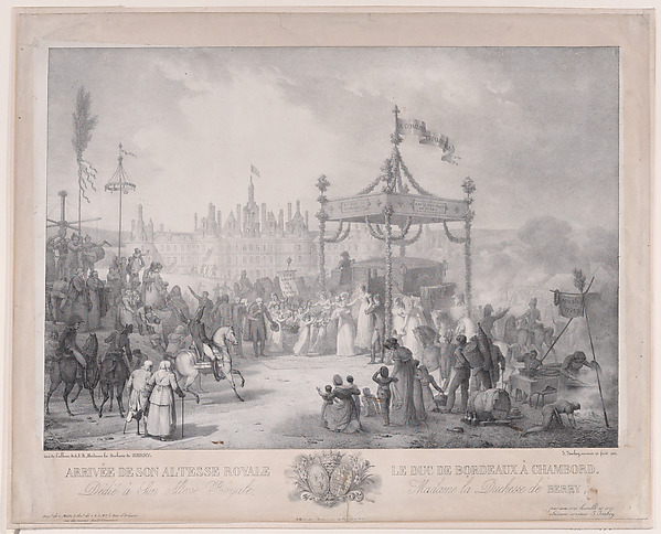 Jean-Baptiste Isabey, The Arrival of His Royal Highness The Duke of Bordeaux at Chambord