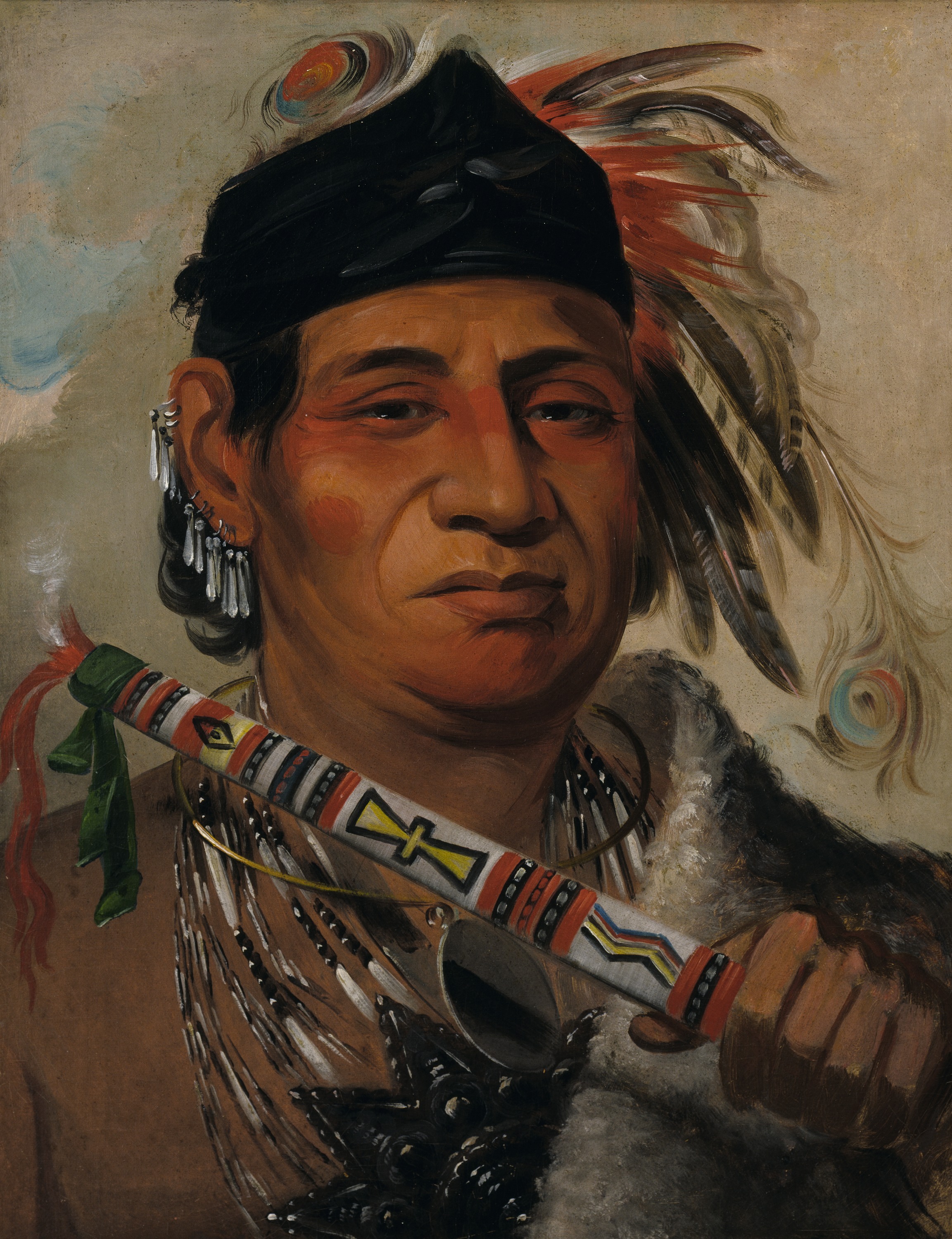 George Catlin, Mah-kée-mee-teuv, Grizzly Bear, Chief of the Tribe