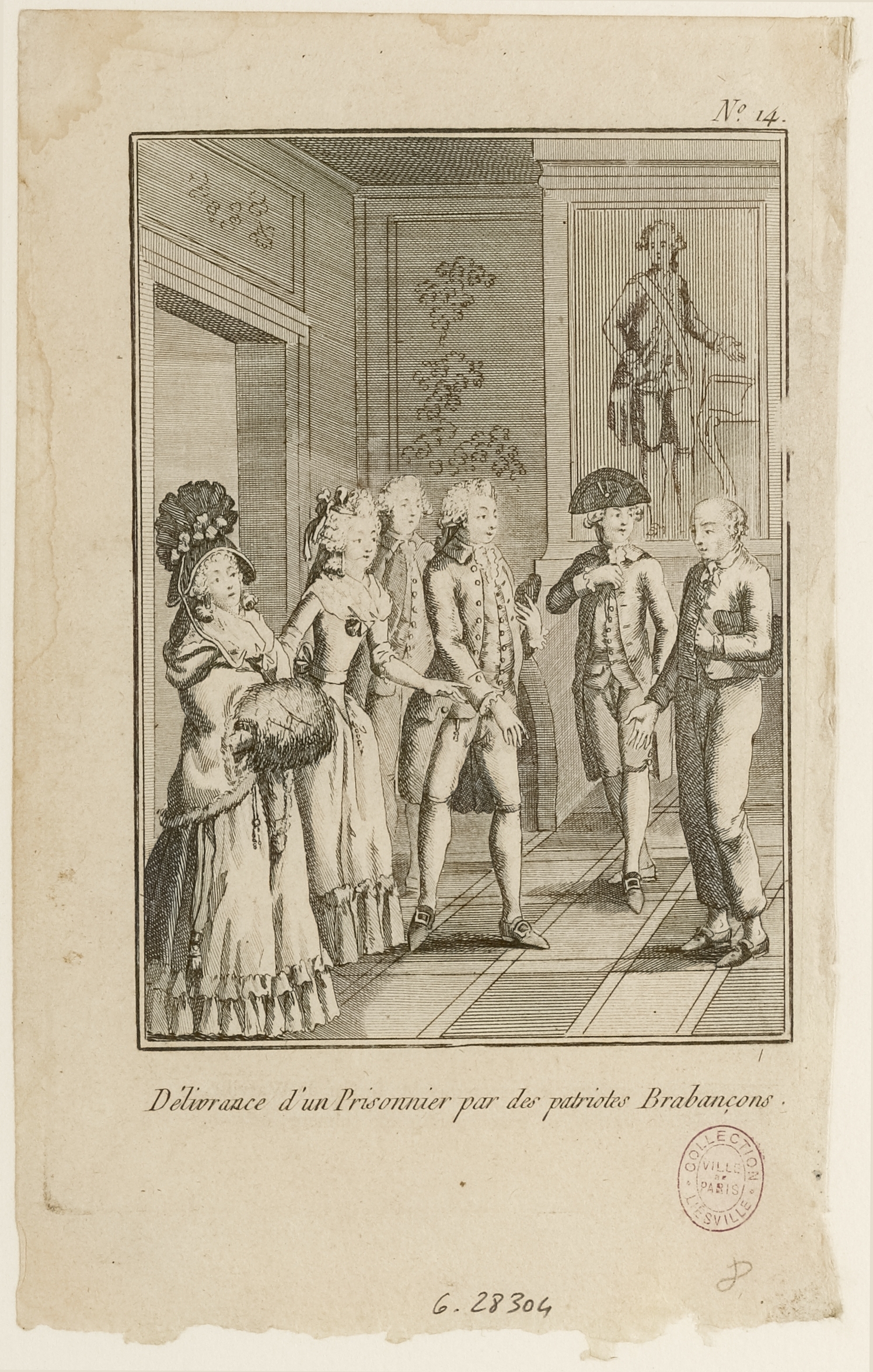 Anonyme, Délivrance d'un Prisonnier par des patriotes Brabançons.
