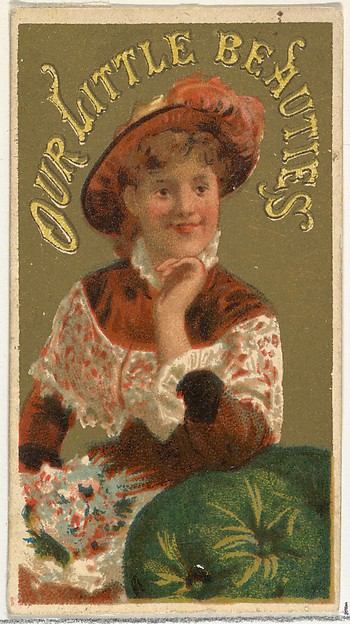 Allen & Ginter, From the Girls and Children series (N58) promoting Our Little Beauties Cigarettes for Allen & Ginter brand tobacco products