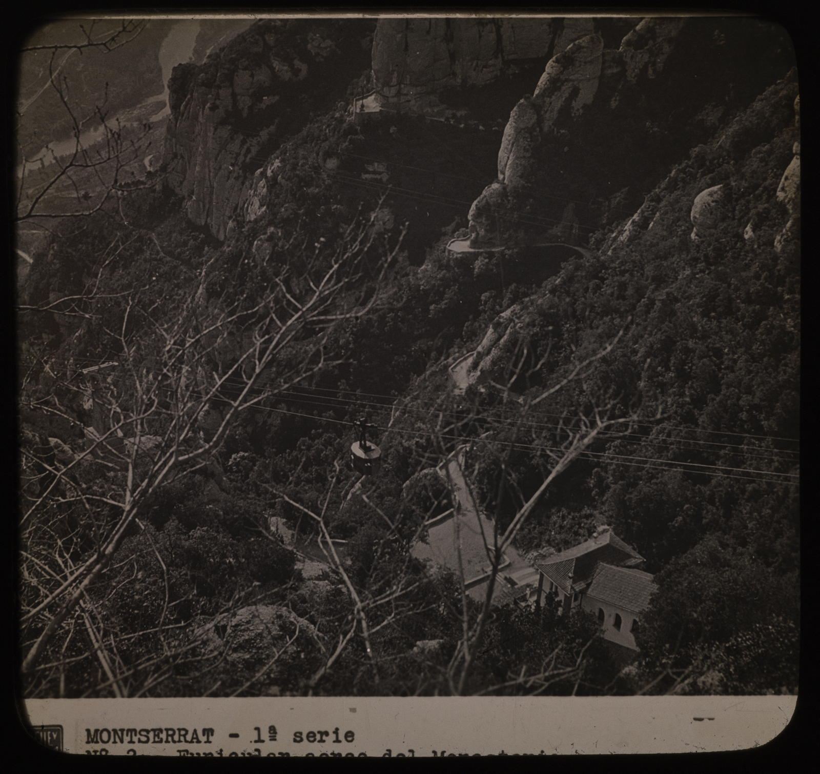 Desconegut, Montserrat. Funicular aéreo del Monasterio. reflex