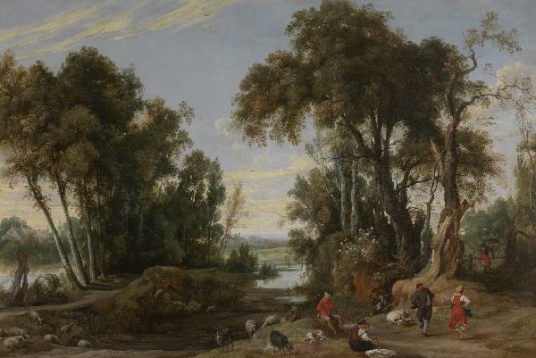 Jan Wildens, Landscape with Dancing Shepherds