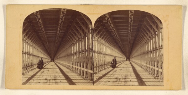 William England, The Niagara Suspension Bridge. Interior View.