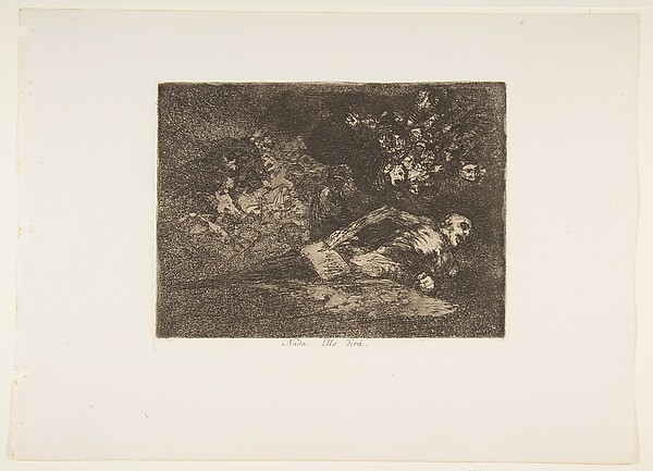 Goya (Francisco de Goya y Lucientes), Plate 69  from "The Disasters of War" (Los Desastres de la Guerra): Nothing. The event will tell (Nada. Ello dirá)