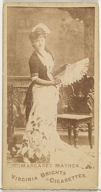 Allen & Ginter, Margaret Mather, from the Actors and Actresses series (N45, Type 1) for Virginia Brights Cigarettes