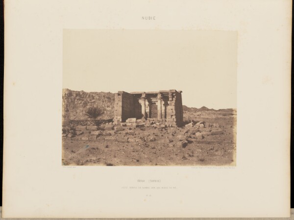 Félix Teynard, Tâfah (Taphis). Petit Temple en Ruines, sur les Bords du Nil
