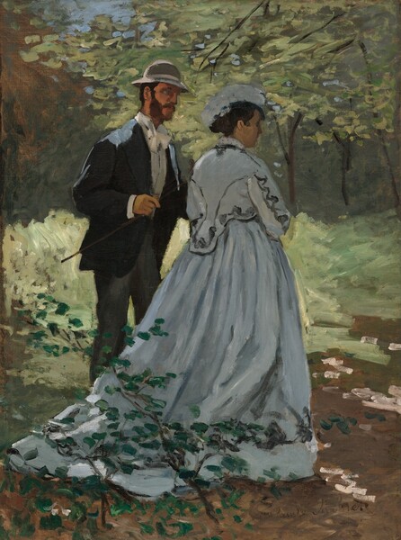 Claude Monet, Bazille and Camille (Study for "Déjeuner sur l'Herbe")