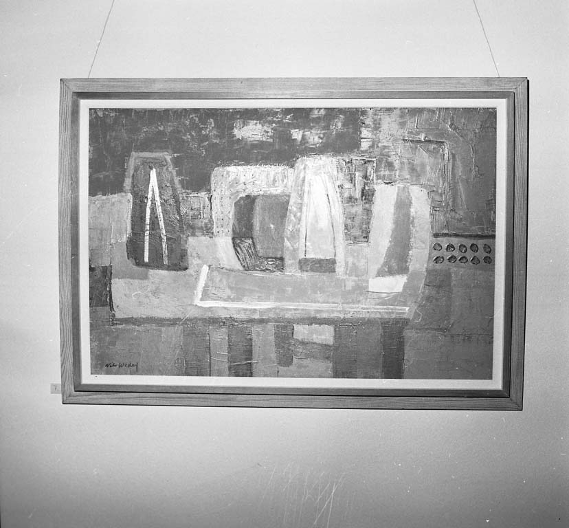 Arne Andersson, Målning av konstnären Nils Wedel på utställning i Uddevalla, januari 1961