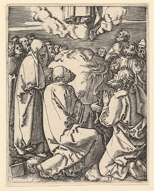 Marcantonio Raimondi, The Ascension of Christ into heaven, from "The Passion of Christ", after Dürer