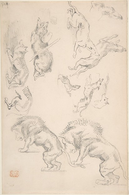 Eugène Delacroix, Studies of Animals