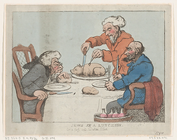 Thomas Rowlandson, Jews at a Luncheon