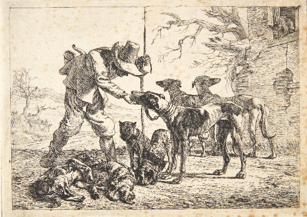Pieter van Laer, En mand med et større kobbel hunde