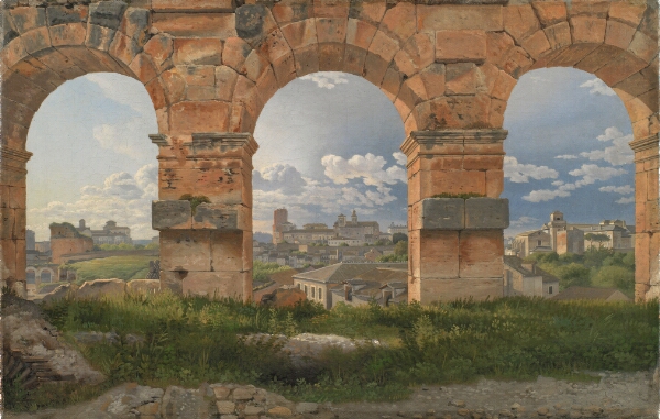 C.W. Eckersberg, Udsigt gennem tre buer i Colosseums tredje stokværk