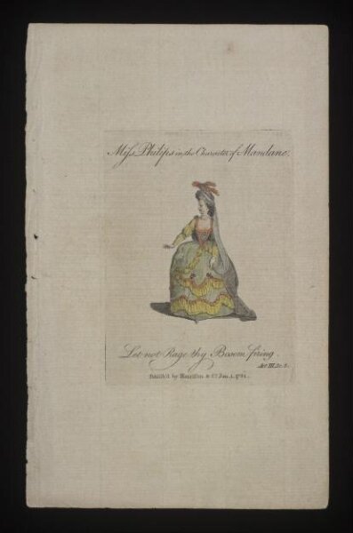 unknown, Miss Phillips in the character of Mandane