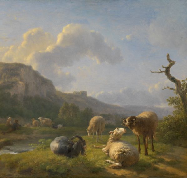 Balthasar Paul Ommeganck, Landscape with Goats and Sheep