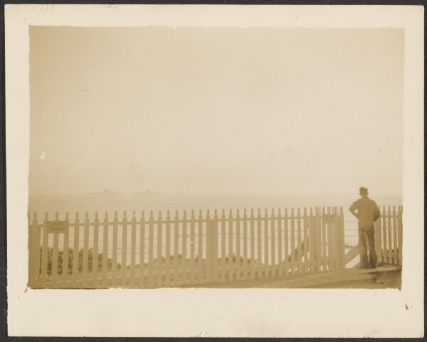 Louis Fleckenstein, [Man Looking at Seascape]