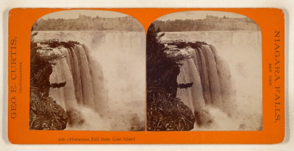 George E. Curtis, Horse Shoe Fall from Goat Island [Niagara Falls, New York]
